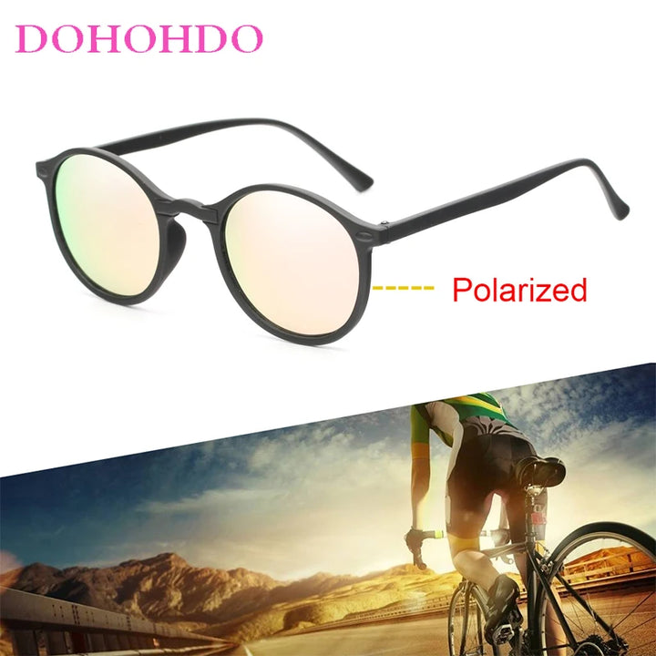 New Women Polarized Round Sunglasses Retro Vintage UV400 Driving Steampunk Eyewear Male Small Sun Glasses Gafas Ciclismo