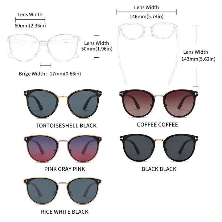 Lady Sunglasses Cat Eye Fashion  Sun Glasses Luxury Woman Female Brand  Ultralight Frame Tourism Party  Leisu