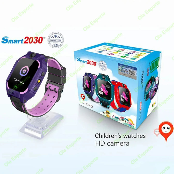 Smartwatch For Children Sos Call Phone Camera Voice Chat Photo Boy Girl Gift Color Screen C002