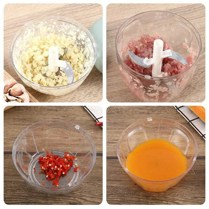 900ML Processador Manual Rope Food  Hand Chopper