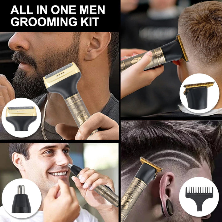 Professional Hair Clipper Trimmer, Cordless Electric Razor, 3-in-1 Hair Grooming Kit For Men, Gifts For Men, Father's Day Gift