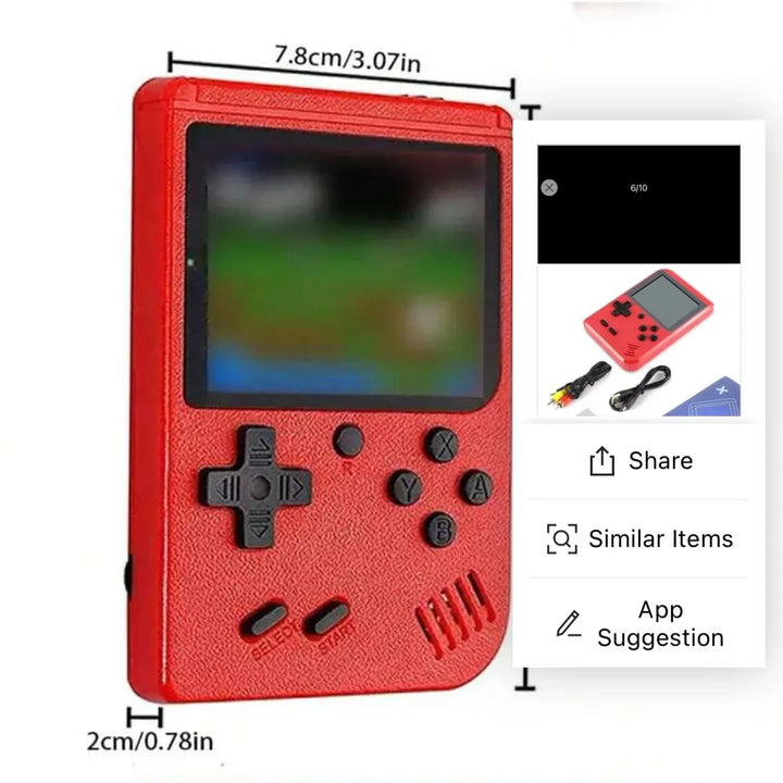 A Red Retro Classic Games Children's  With 400 Game Charging Can Be Connected To The TV