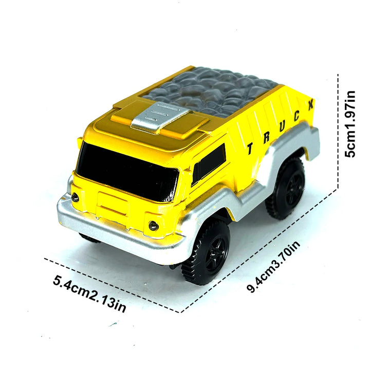 Dinosaur Railway Car Kids Track Racing Track Toys Set Bend Flexible Race Track Flash Light Car Educational Toys for Kids Gifs