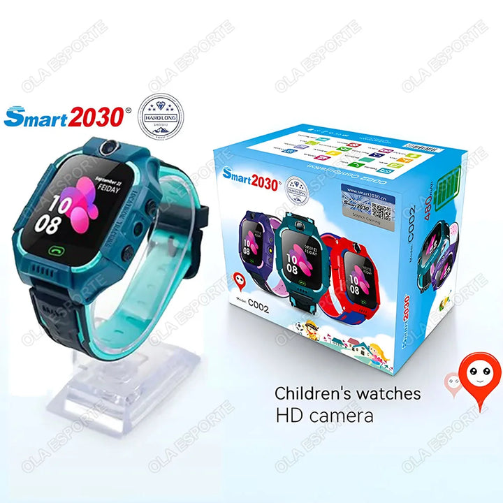 Smartwatch For Children Sos Call Phone Camera Voice Chat Photo Boy Girl Gift Color Screen C002