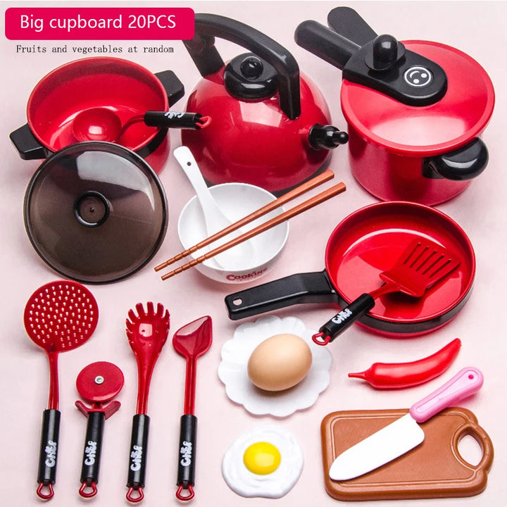 Kitchen Toys Set For Kid Girl Cooking Toy Baby Cutting Fruit Cooking Kitchen Utensils Children Simulation Education Pretend Play