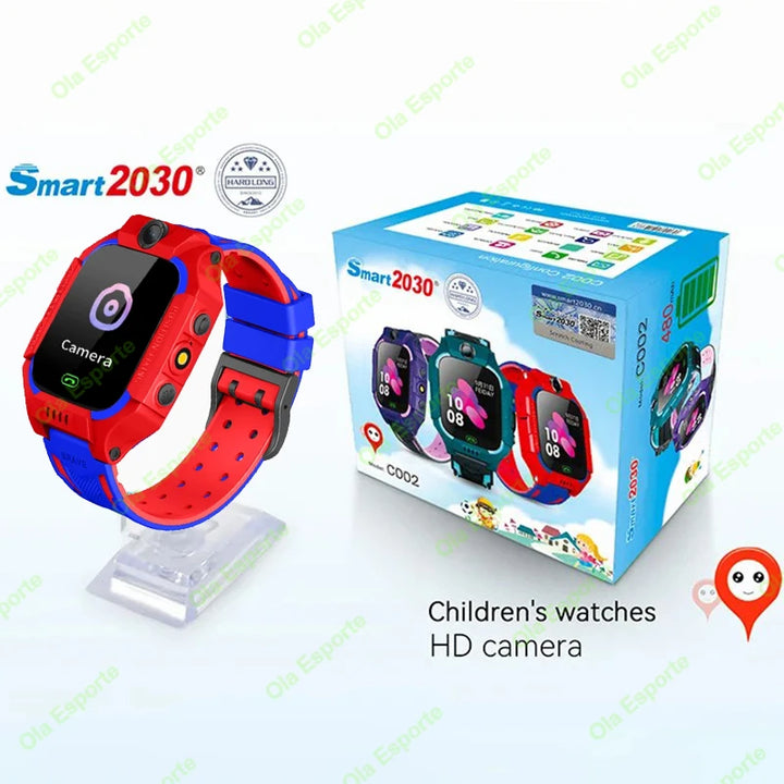 Smartwatch For Children Sos Call Phone Camera Voice Chat Photo Boy Girl Gift Color Screen C002