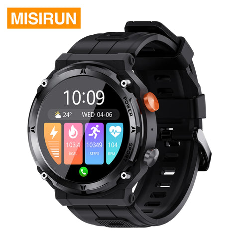 MISIRUN C21Pro Smart Watch Men Outdoor Sport Smartwatch BT Call Voice Assistant Watch Heart Rate Monitor Waterproof Wristwatch