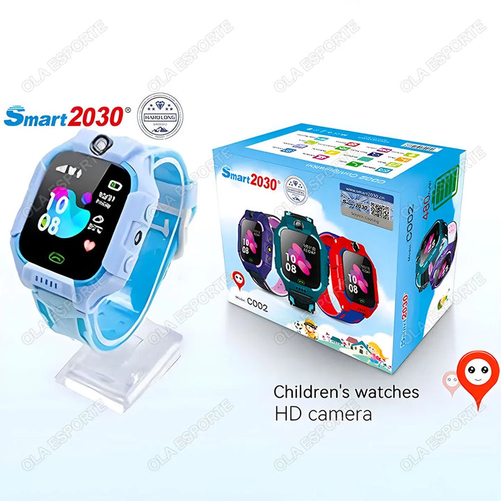 Smartwatch For Children Sos Call Phone Camera Voice Chat Photo Boy Girl Gift Color Screen C002