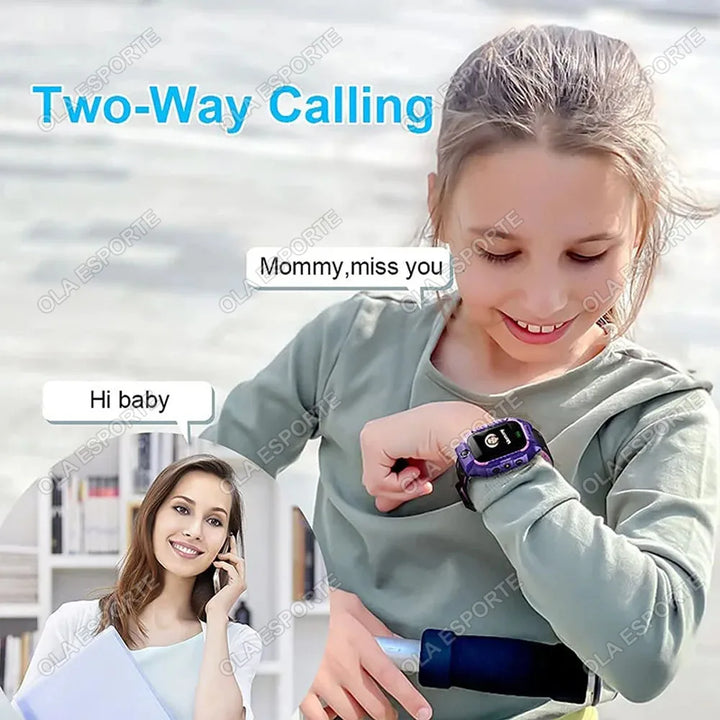 Smartwatch For Children Sos Call Phone Camera Voice Chat Photo Boy Girl Gift Color Screen C002