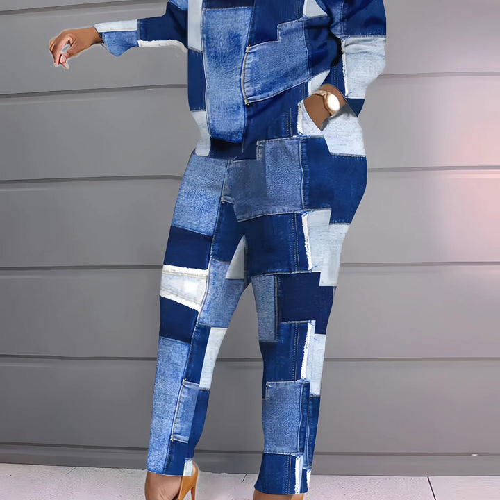 Two Piece Set Long Sleeve T Shirt Tops Pants Suit Women Tracksuit Sets.