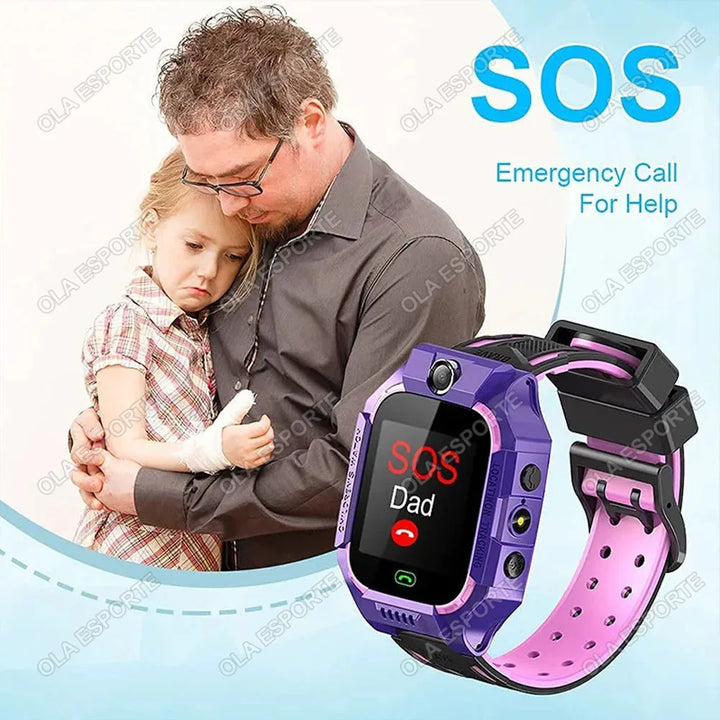 Smartwatch For Children Sos Call Phone Camera Voice Chat Photo Boy Girl Gift Color Screen C002