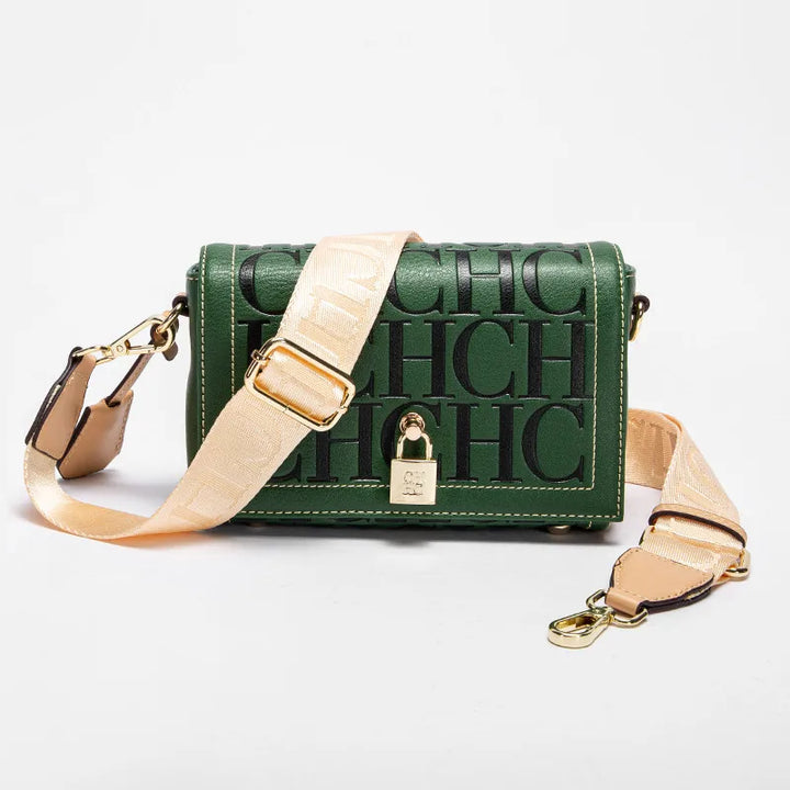 CH Fashion Design 2024 New Solid Colour Printed Head Bag Model Metal Accessories Buckle Women's Shoulder Bag Luxury Brand