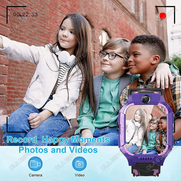 Smartwatch For Children Sos Call Phone Camera Voice Chat Photo Boy Girl Gift Color Screen C002