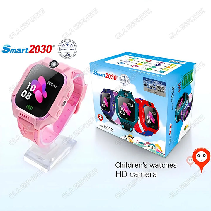 Smartwatch For Children Sos Call Phone Camera Voice Chat Photo Boy Girl Gift Color Screen C002